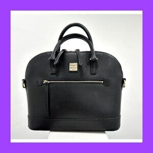 Dooney & Bourke Saffiano Domed Zip Satchel in Black (VERY Lightly Used)